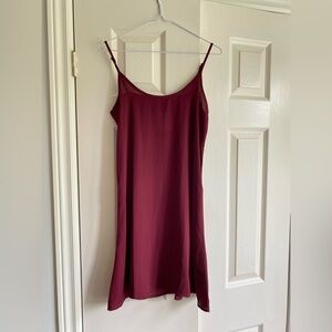 NWT Halogen Deep Red Slip Dress